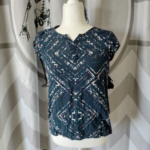 Aztec print top
